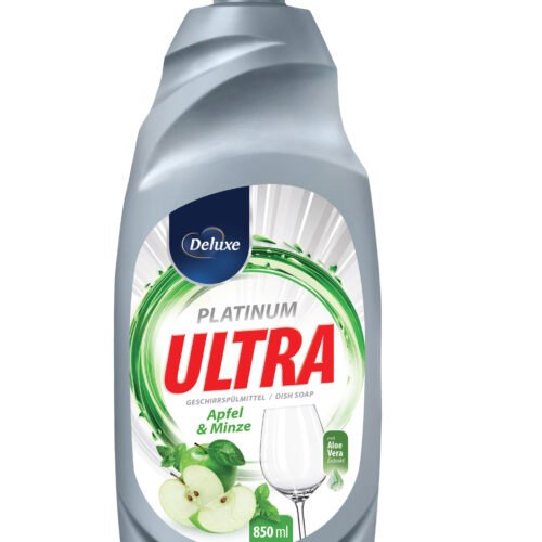 Deluxe Ultra Platinum trauku mazgāšanas līdzeklis ar ābolu un piparmētru smaržu 850ml