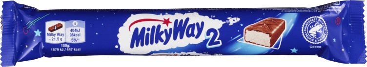 MILKY WAY Duo šokolādes batoniņš 43 g
