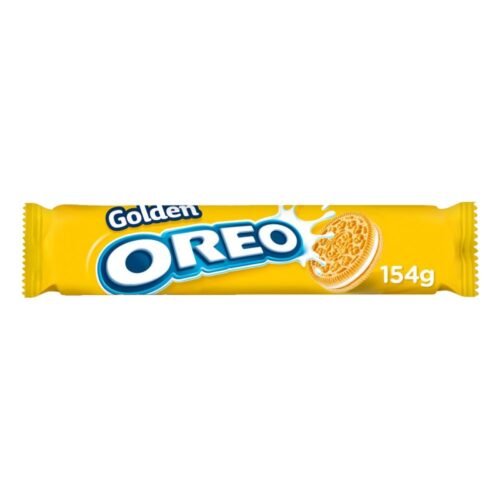 OREO GOLDEN biskvīta cepumi ar krēma pildījumu 154g