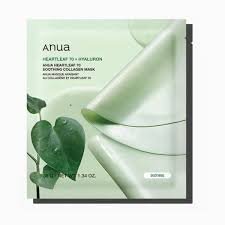 ANUA Heartleaf 70 nomierinoša maska sejas ādai ar hialuronu 38g