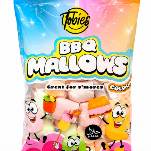 TOBIES Color Marshmallows BBQ zefīri 200g