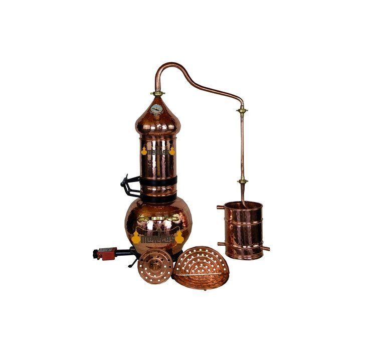10 Liters Rotating Column Alembic + Thermometer + Separation Grids - Image 13