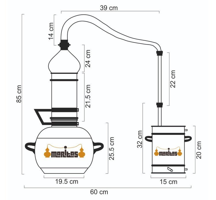 10 Liters Rotating Column Alembic COMPLETE - Image 9