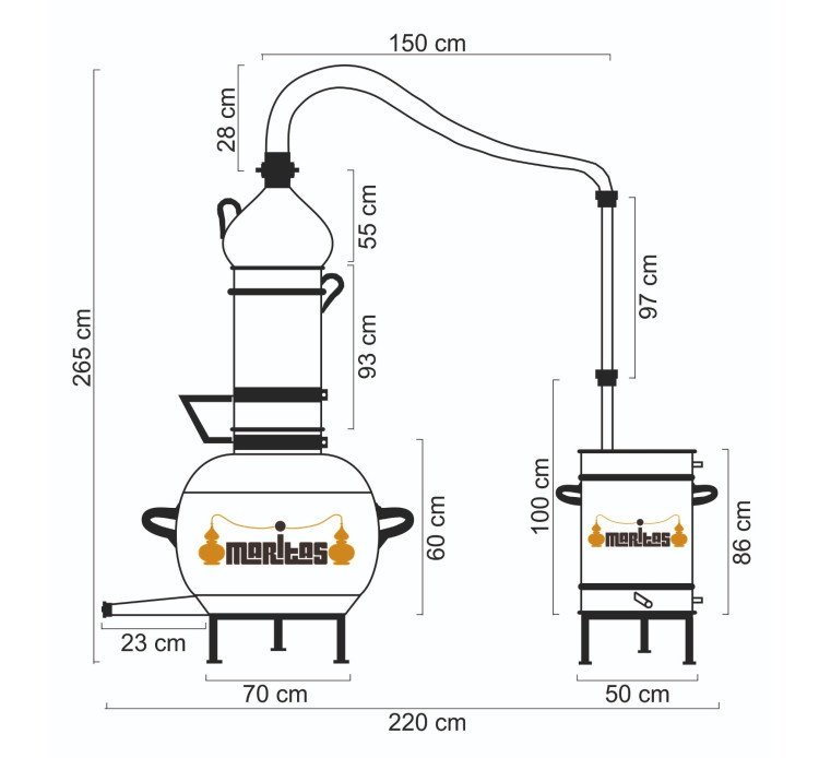 200 Liters Rotating Column Alembic COMPLETE - Image 5