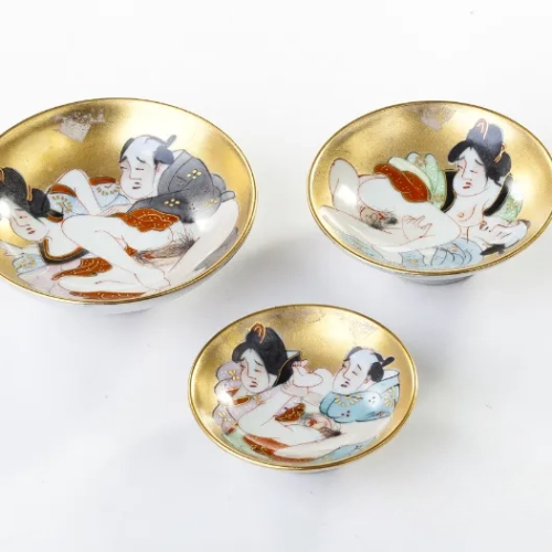 Antīku tējas trauku komplekts # 17410, porcelāns