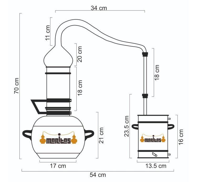 5 Liters Rotating Column Alembic + Thermometer + Separation Grids - Image 8