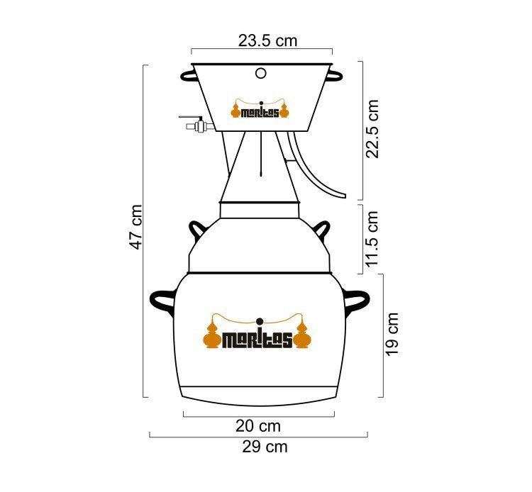 5 Liters Steam Alquitara + Thermometer + Alcoholmeter - Image 8