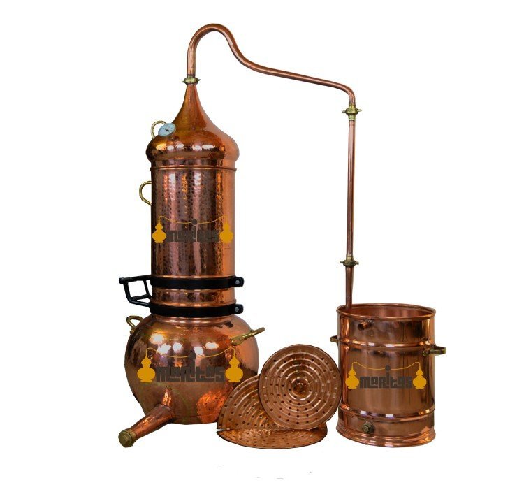 50 Liters Rotating Column Alembic + Thermometer + Separation Grids - Image 3
