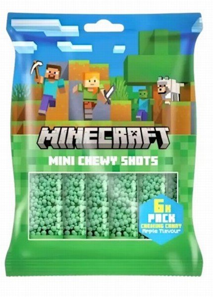 MINECRAFT Mini Chewy Shots Apple košļājamās konfektes 90 g