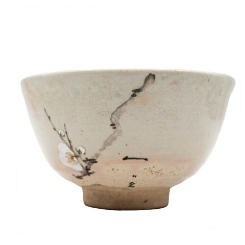 Rokām apgleznota Matcha Chawan ar plūmju ziedu motīvu # 94763
