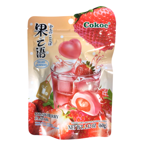 COKOC Strawberry želejkonfektes ar pildījumi 60g