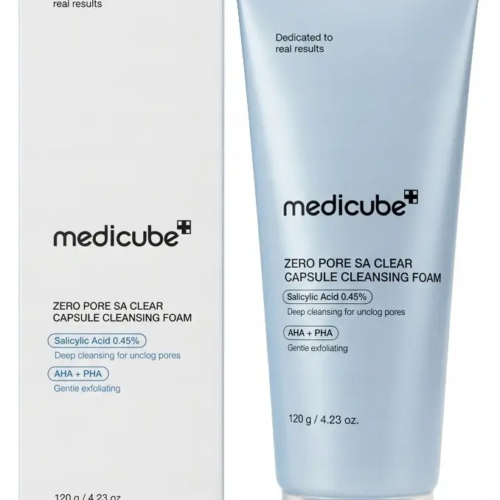MEDICUBE Zero Pore attīrošās putas sejas ādai ar AHA, PHA un salicilskābi 120g