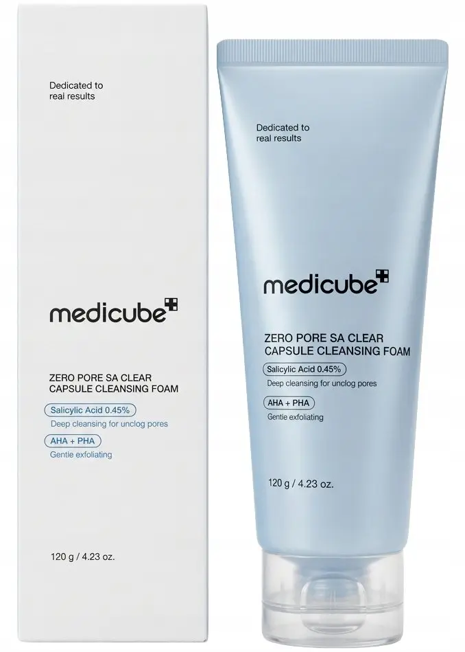 MEDICUBE Zero Pore attīrošās putas sejas ādai ar AHA, PHA un salicilskābi 120g
