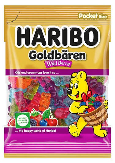 HARIBO Goldbaren Wild Berry želejas konfektes 80g