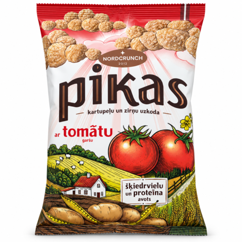 PIKAS kartupeļu un zirņu uzkoda ar tomātu garšu 100 g