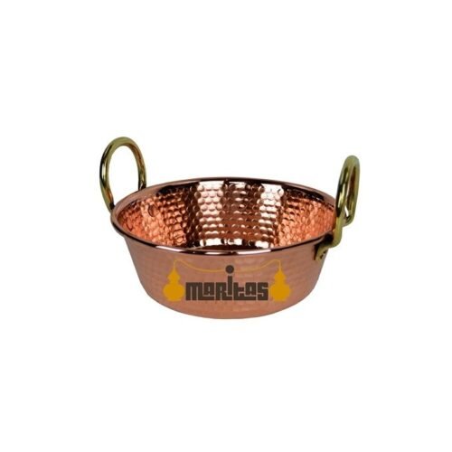 Hammered bowl with handles 26 cm