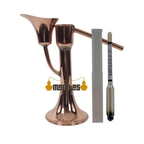 Small Alcoholmeter Support + Alcoholmeter 17cm scale 0-100 Gay Lussac