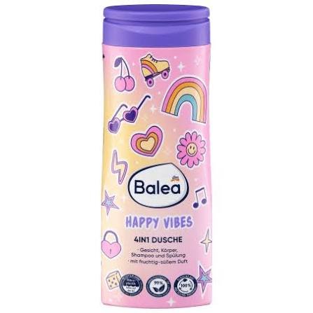 BALEA 4in1 Happy Vibes dušas želeja un šampūns 300ml