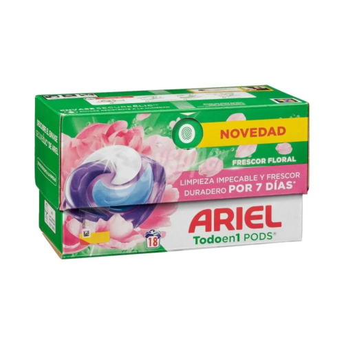 ARIEL Floral Freshness veļas mazgāšanas kapsulas 18gab