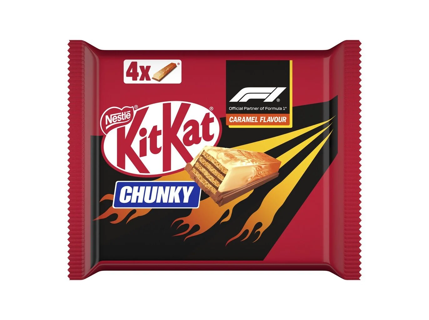 KITKAT Chunky Caramel šokolādes batoniņi (4) 160 g
